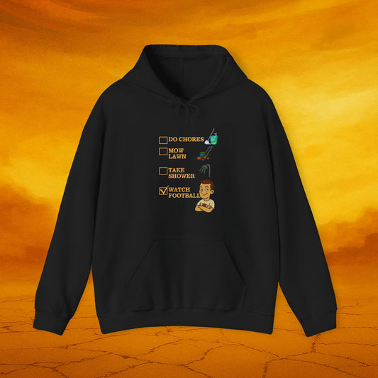 Funny Checklists Hoodie for Men and Women, Cozy Hooded Sweatshirt, Perfect Gift for Football Lovers, Casual Wear, Unique Hoodie