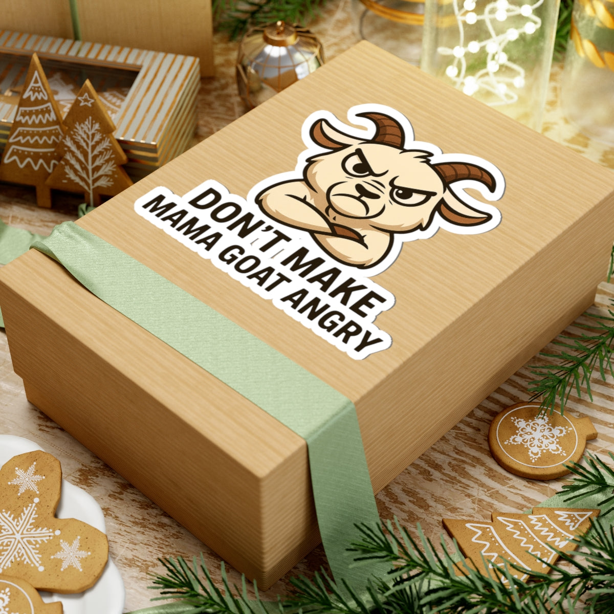 Don’t Make Mama Goat Angry Clear Sticker