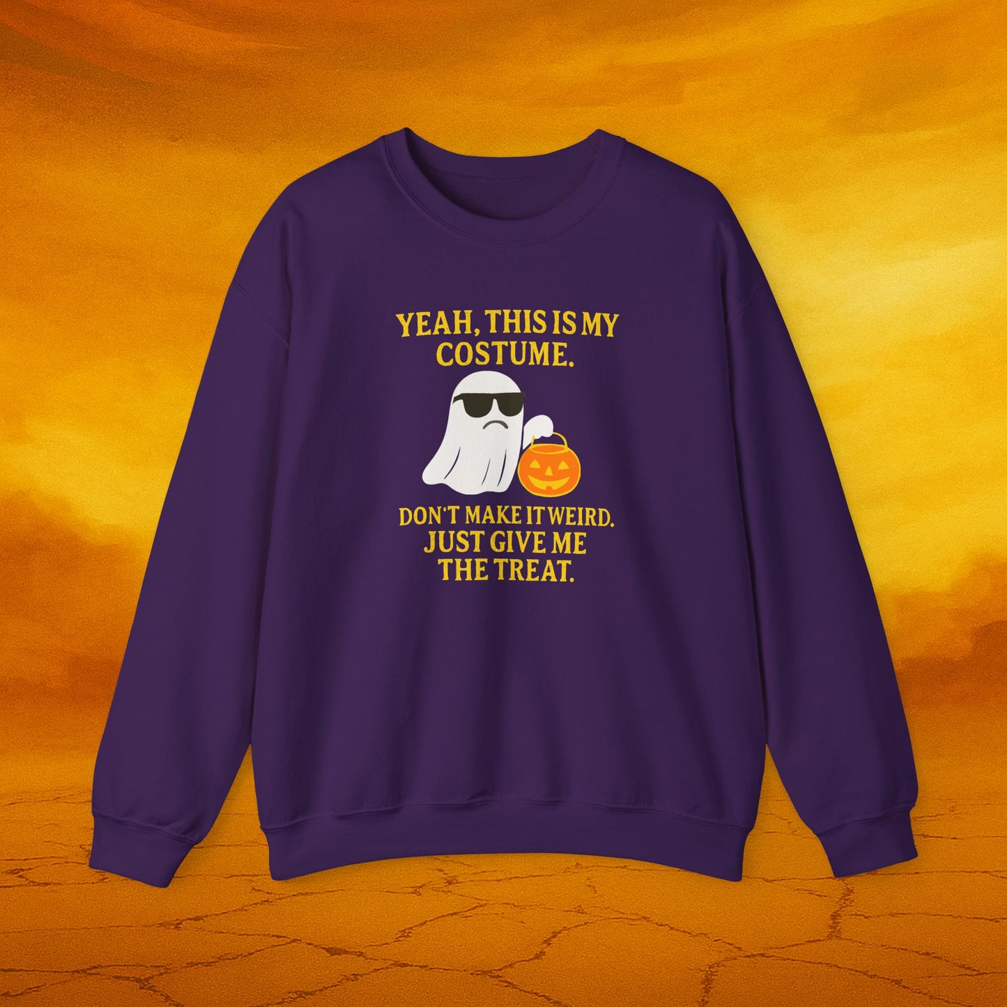 Funny Halloween Sweatshirt, Unisex Costume Crewneck, Spooky Season Apparel, Perfect for Trick or Treat, Fall Fashion