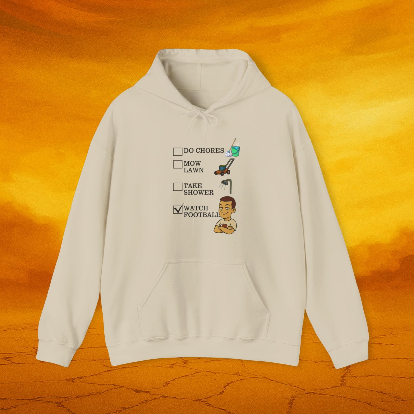 Funny Checklists Hoodie for Men and Women, Cozy Hooded Sweatshirt, Perfect Gift for Football Lovers, Casual Wear, Unique Hoodie