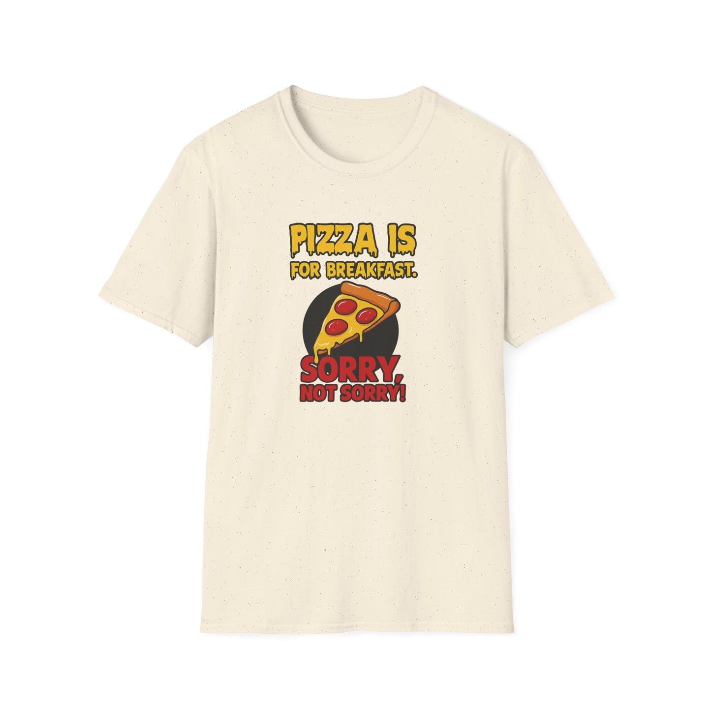 Pizza Breakfast Humor Unisex T-Shirt, Funny Foodie Gift, Pizza Lovers Tee, Casual Wear