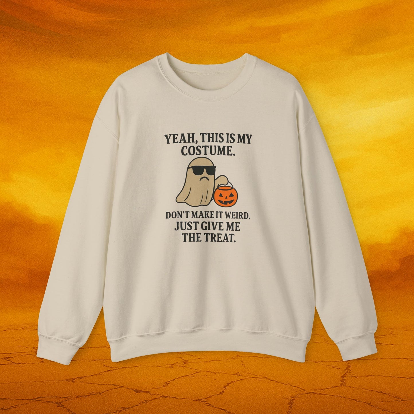 Funny Halloween Sweatshirt, Unisex Costume Crewneck, Spooky Season Apparel, Perfect for Trick or Treat, Fall Fashion