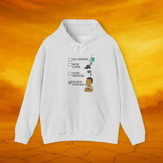 Funny Checklists Hoodie for Men and Women, Cozy Hooded Sweatshirt, Perfect Gift for Football Lovers, Casual Wear, Unique Hoodie