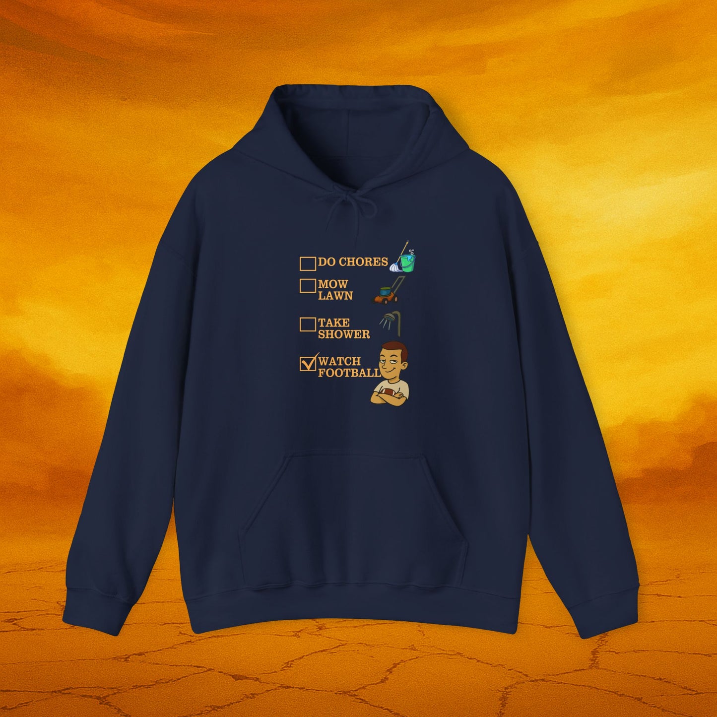 Funny Checklists Hoodie for Men and Women, Cozy Hooded Sweatshirt, Perfect Gift for Football Lovers, Casual Wear, Unique Hoodie