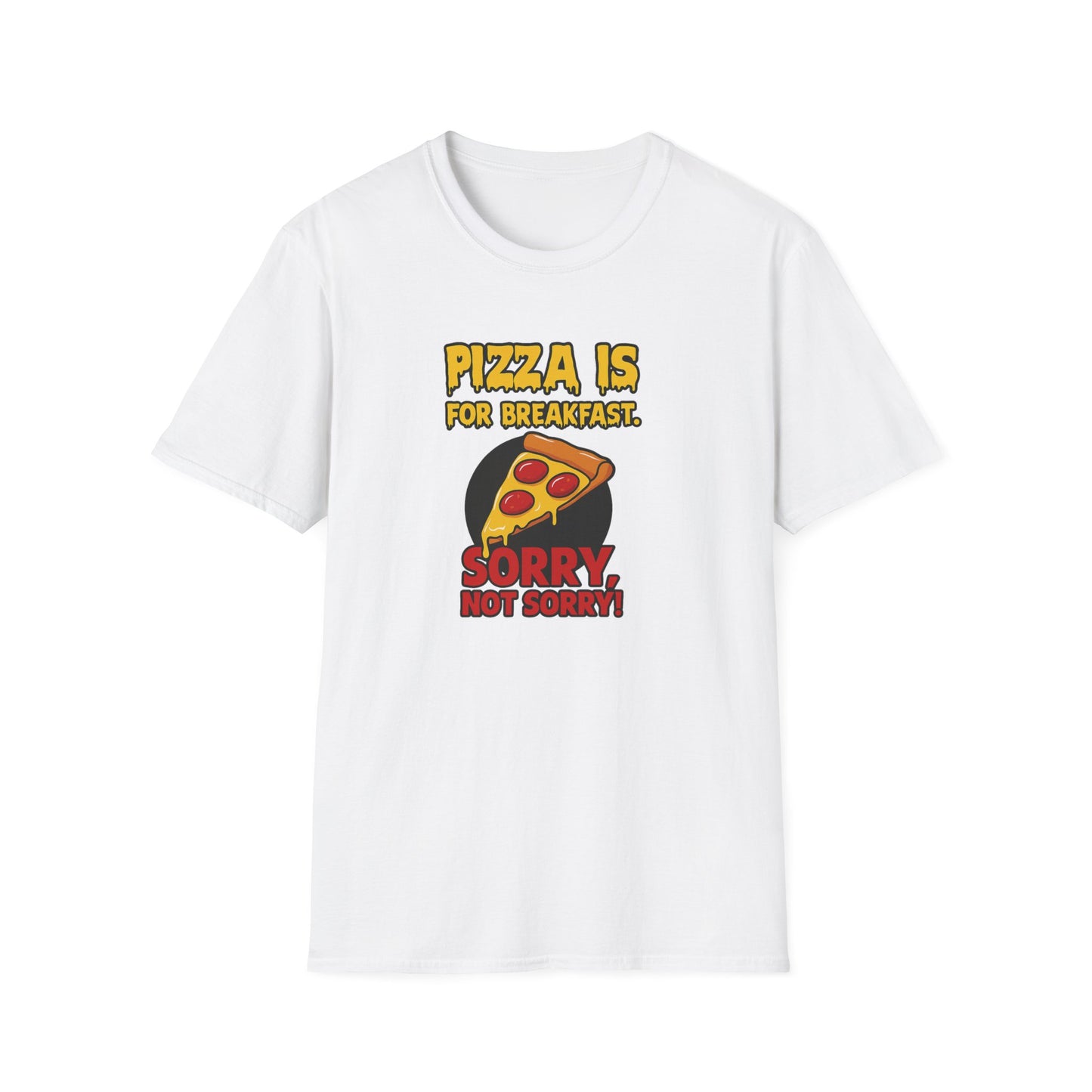 Pizza Breakfast Humor Unisex T-Shirt, Funny Foodie Gift, Pizza Lovers Tee, Casual Wear