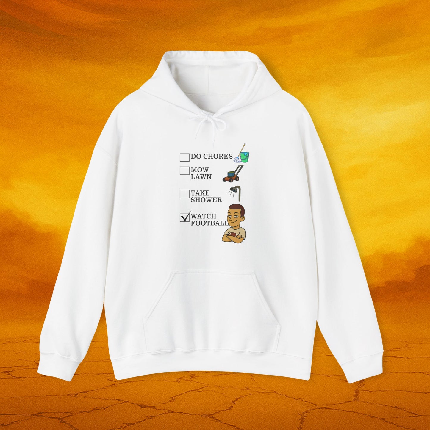 Funny Checklists Hoodie for Men and Women, Cozy Hooded Sweatshirt, Perfect Gift for Football Lovers, Casual Wear, Unique Hoodie