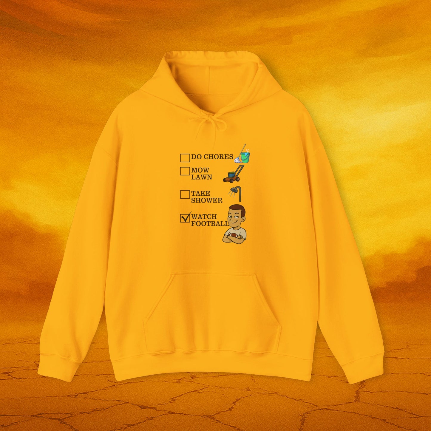 Funny Checklists Hoodie for Men and Women, Cozy Hooded Sweatshirt, Perfect Gift for Football Lovers, Casual Wear, Unique Hoodie