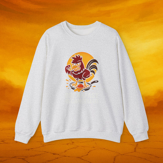 Breakfast Is Canceled Rooster Sweatshirt, Cozy Unisex Sweatshirt, Funny Gift, Chicken Lover Apparel, Casual Wear, Humor Clothing