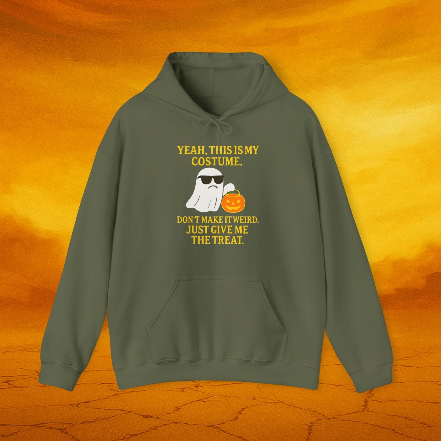 Halloween Costume Theme Hoodie, Unisex Sweater, Funny Halloween Sweatshirt, Trick or Treat Apparel, Spooky Fall Fashion