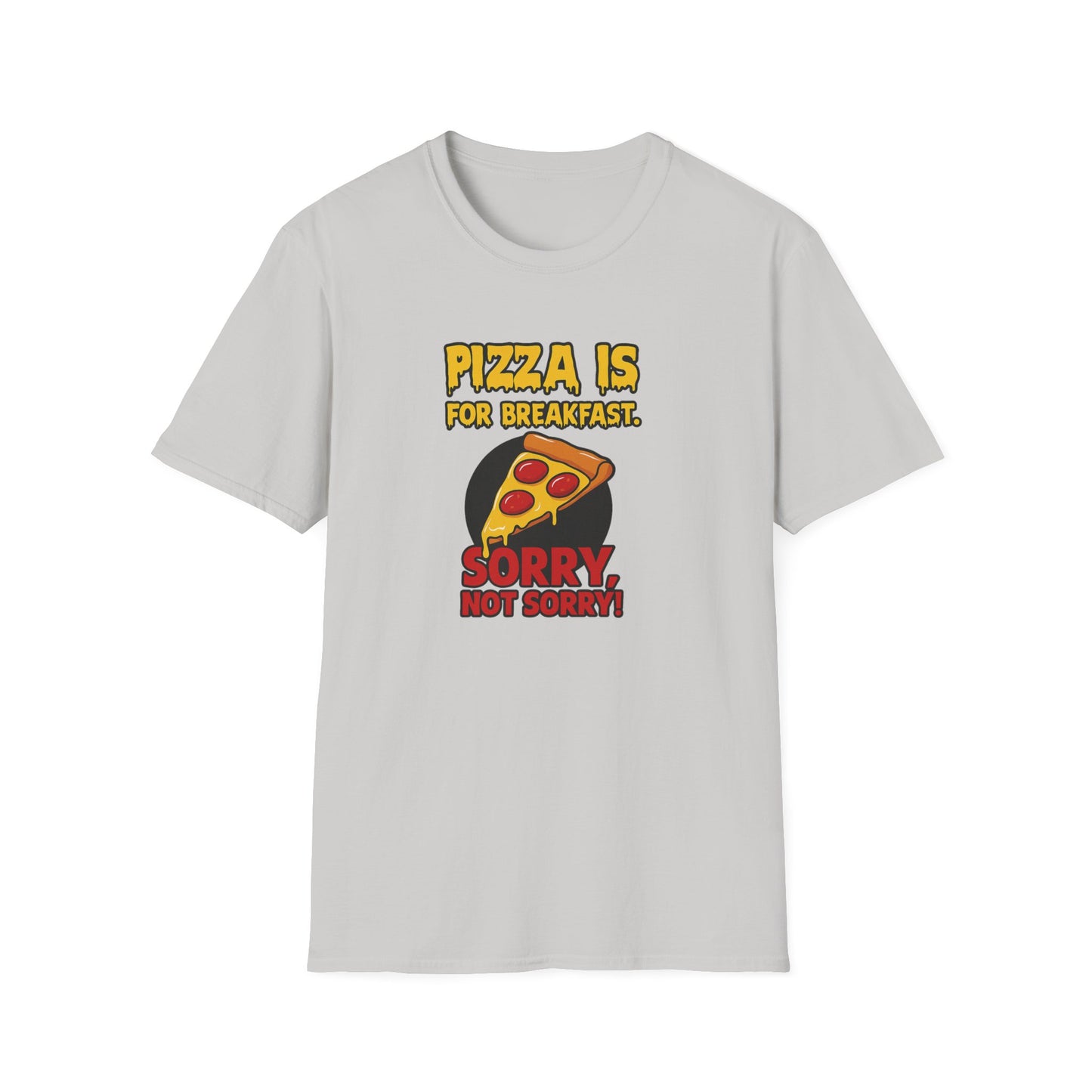 Pizza Breakfast Humor Unisex T-Shirt, Funny Foodie Gift, Pizza Lovers Tee, Casual Wear