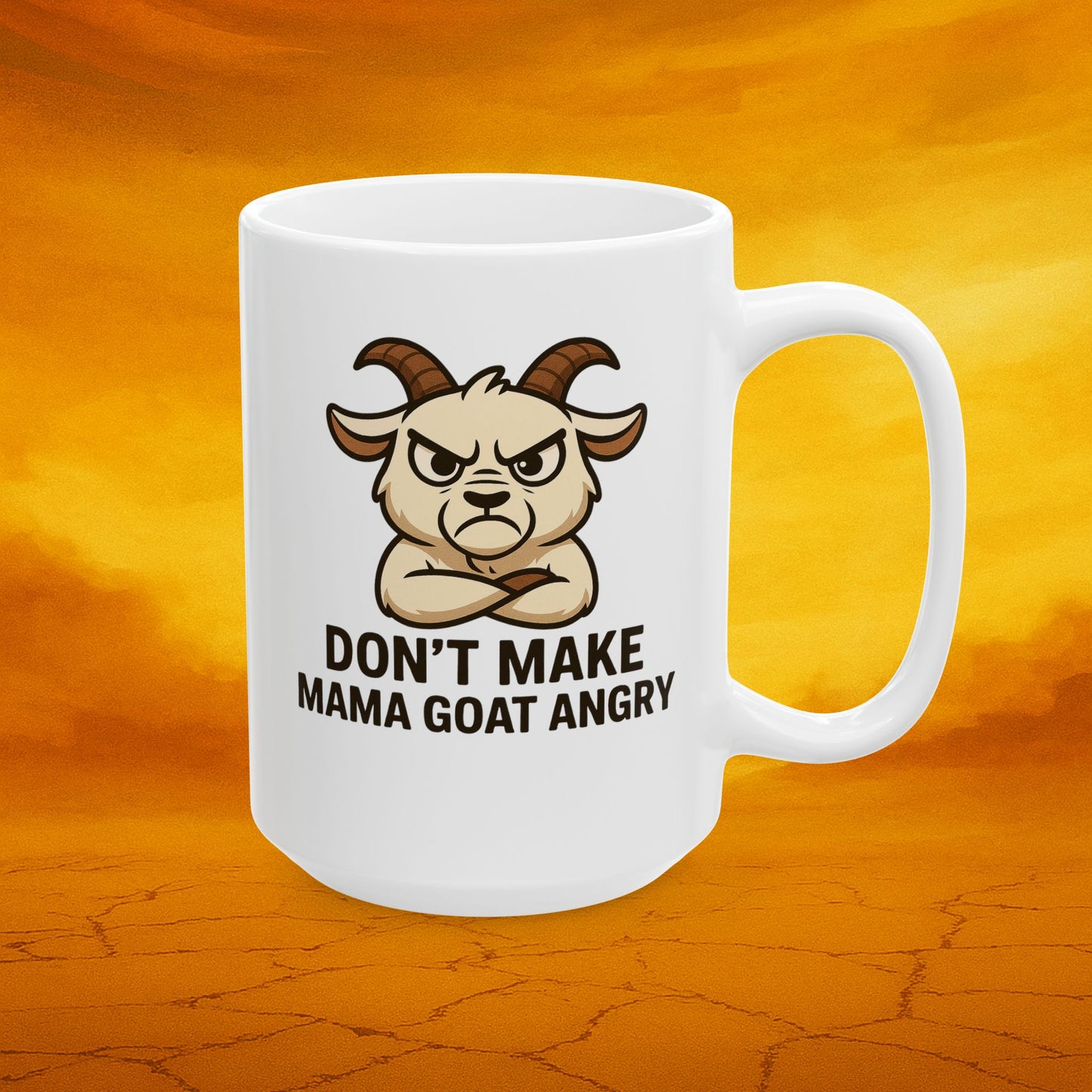 Funny Ceramic Mug - Don’t Make Mama Angry, Gift for Moms, Coffee Lover Gift, Cute Animal Mug, Humorous Kitchen Decor
