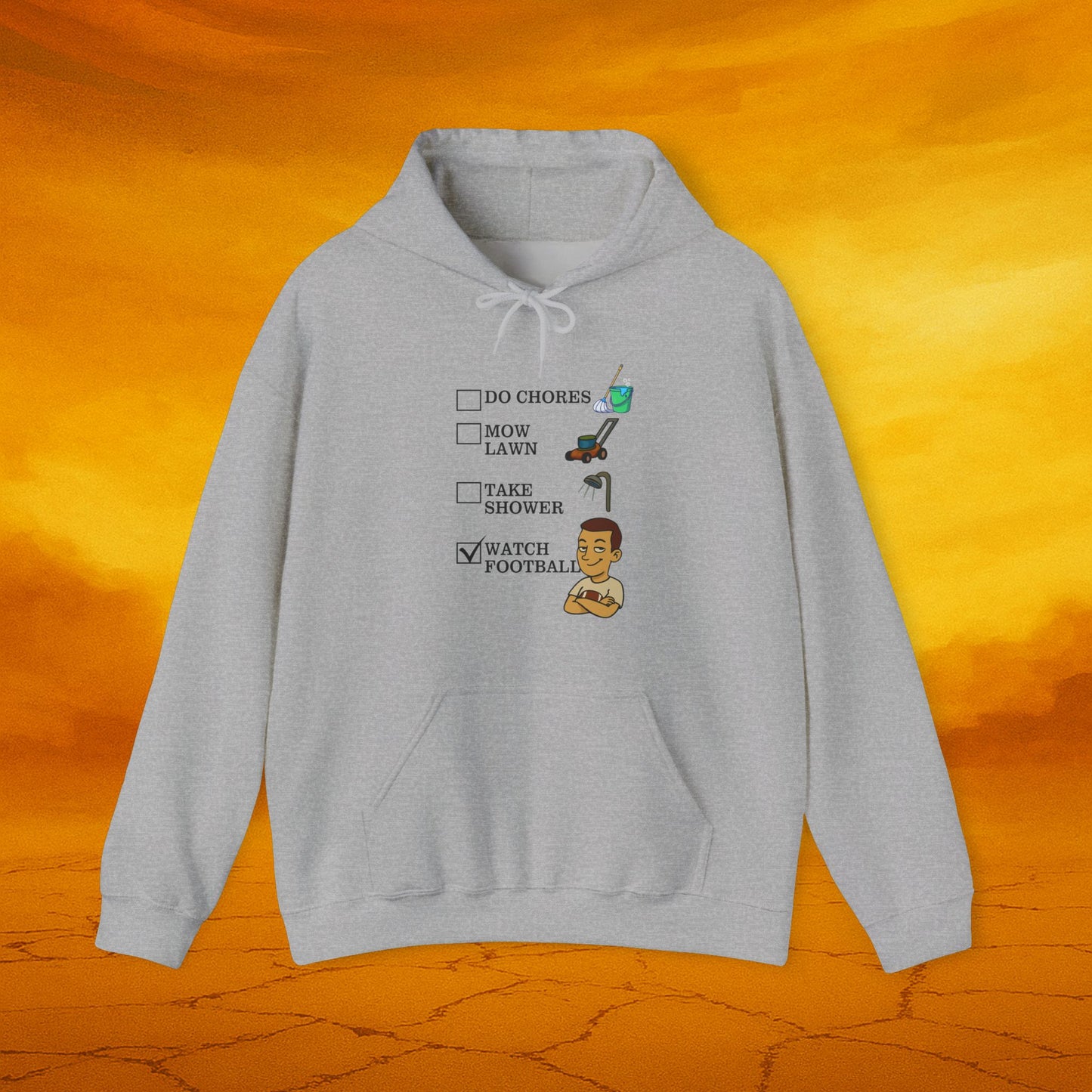 Funny Checklists Hoodie for Men and Women, Cozy Hooded Sweatshirt, Perfect Gift for Football Lovers, Casual Wear, Unique Hoodie