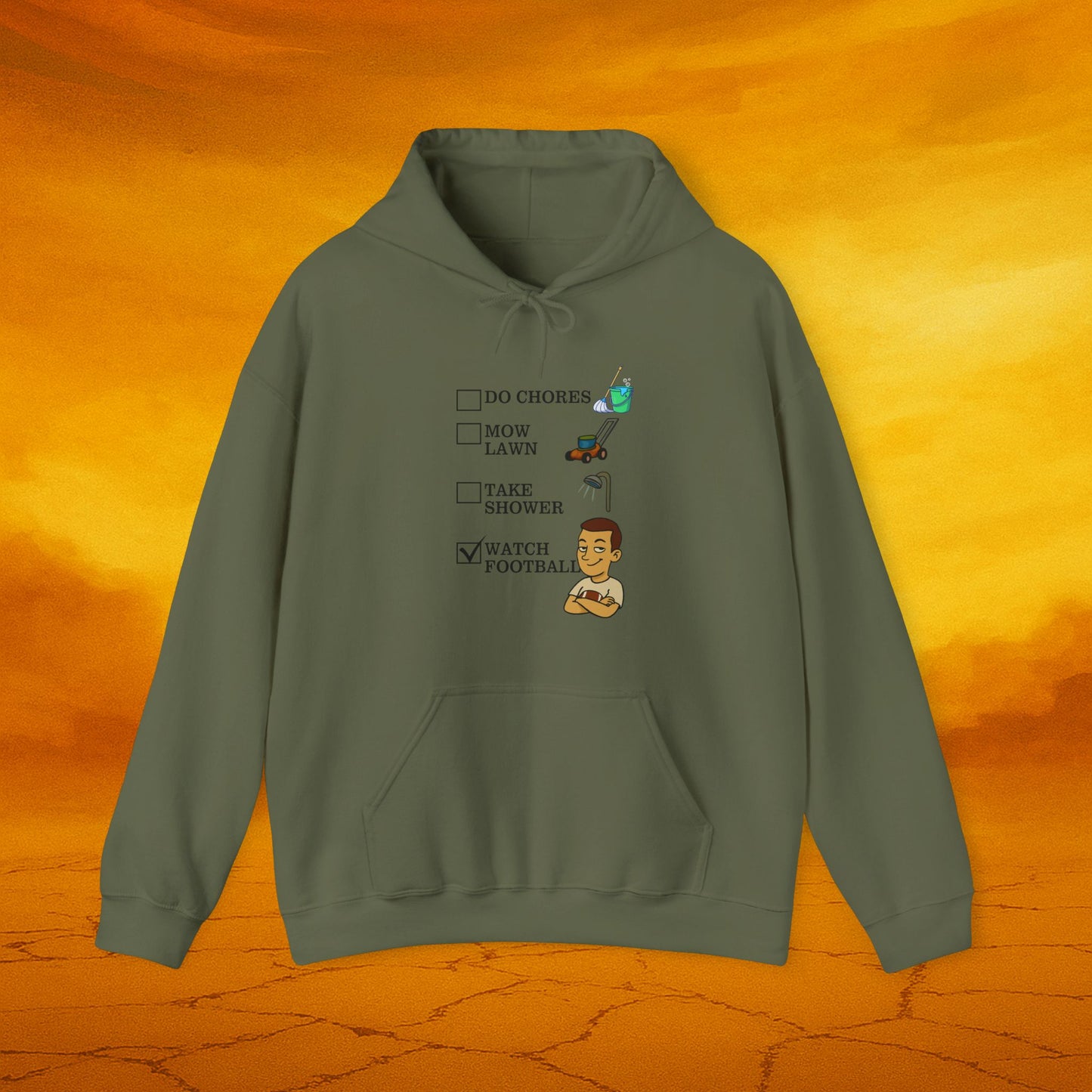 Funny Checklists Hoodie for Men and Women, Cozy Hooded Sweatshirt, Perfect Gift for Football Lovers, Casual Wear, Unique Hoodie