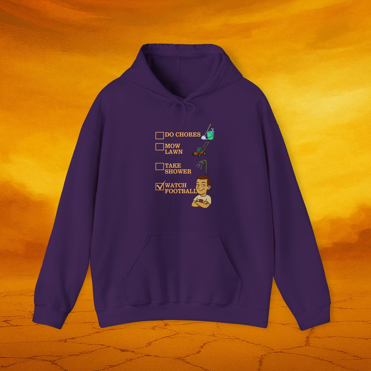 Funny Checklists Hoodie for Men and Women, Cozy Hooded Sweatshirt, Perfect Gift for Football Lovers, Casual Wear, Unique Hoodie