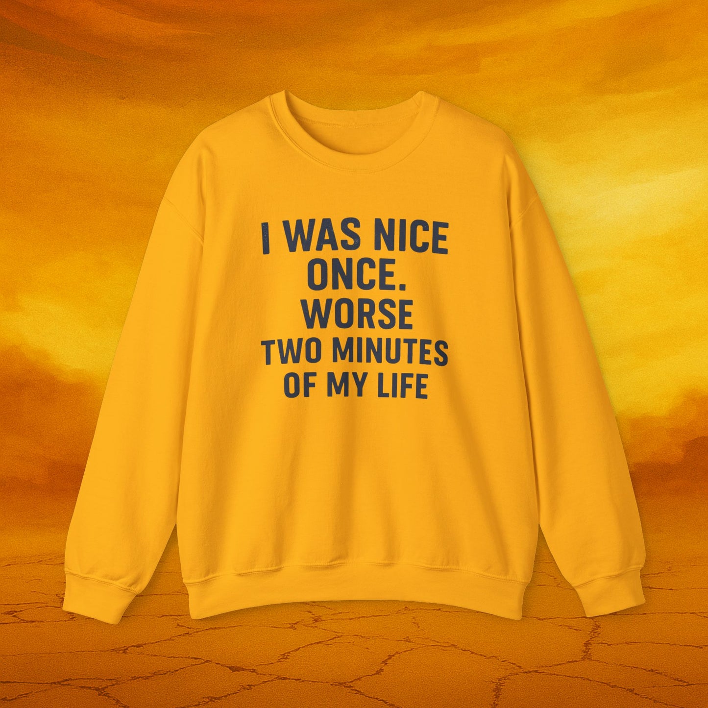 I was nice once - Sassy Sweatshirt - Funny Gift for Friends, Cozy Casual Wear, Unique Birthday Present, Humor Apparel