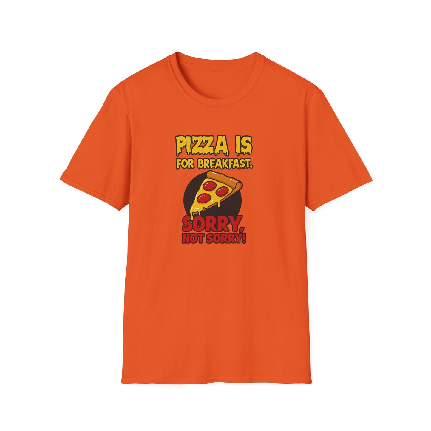 Pizza Breakfast Humor Unisex T-Shirt, Funny Foodie Gift, Pizza Lovers Tee, Casual Wear