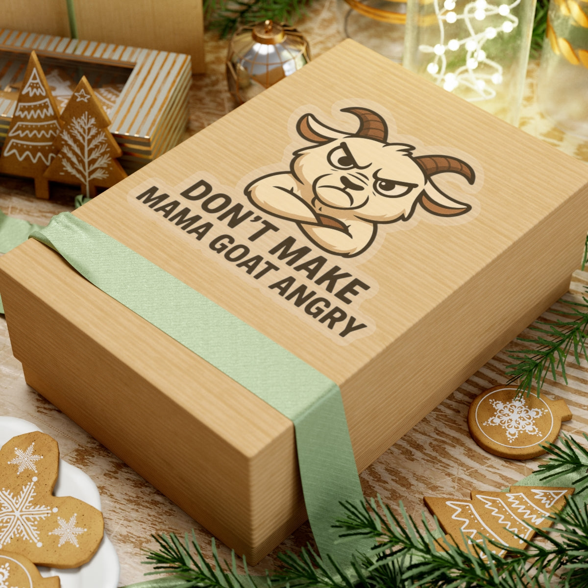 Don’t Make Mama Goat Angry Clear Sticker