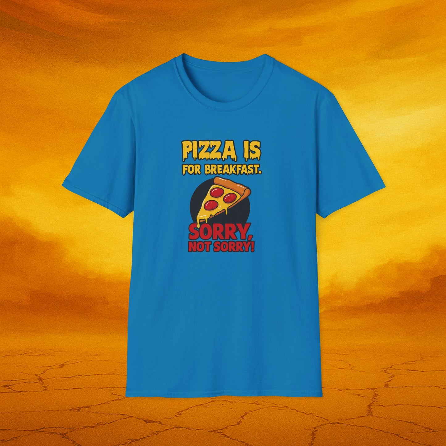 Pizza Breakfast Humor Unisex T-Shirt, Funny Foodie Gift, Pizza Lovers Tee, Casual Wear