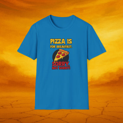 Pizza Breakfast Humor Unisex T-Shirt, Funny Foodie Gift, Pizza Lovers Tee, Casual Wear