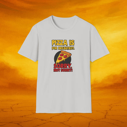 Pizza Breakfast Humor Unisex T-Shirt, Funny Foodie Gift, Pizza Lovers Tee, Casual Wear