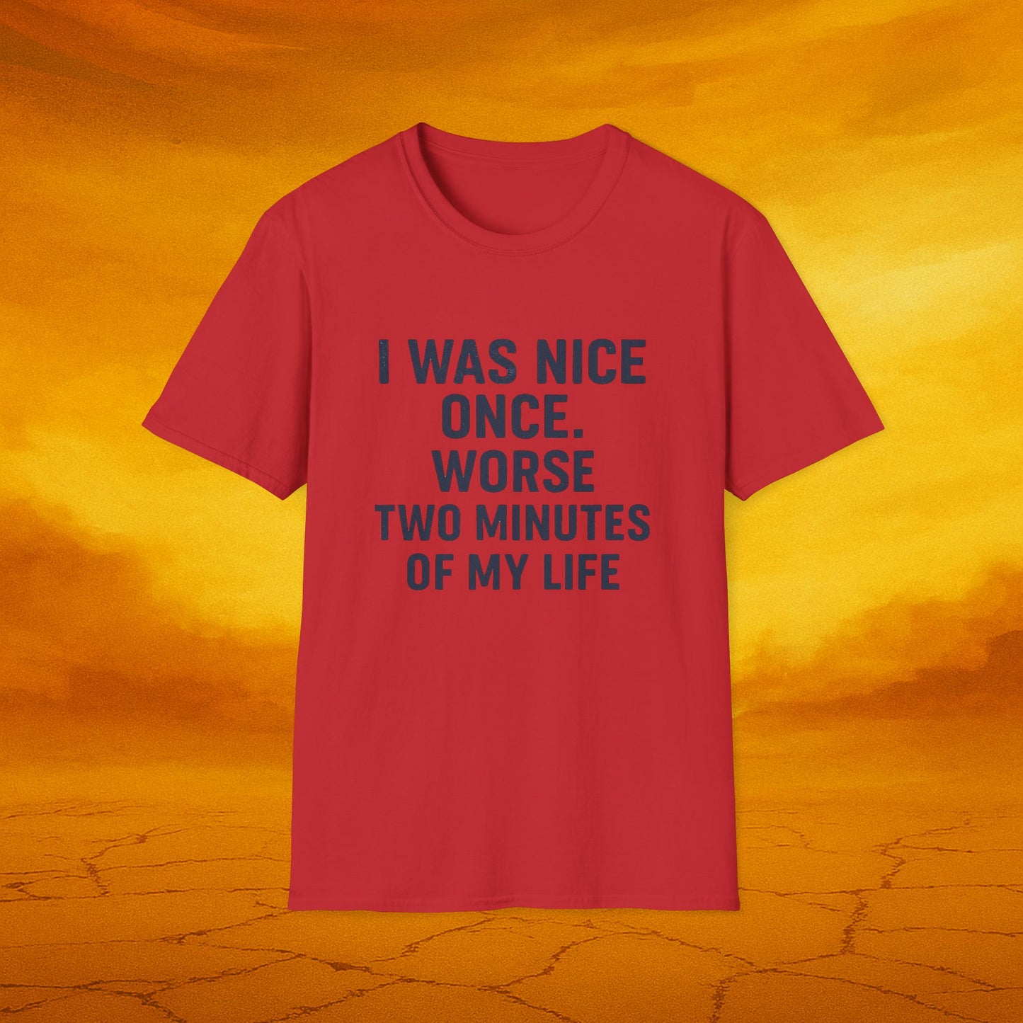 I was nice once - Funny Quirky T-Shirt, Humor Tee, Gift for Friends, Sarcastic Apparel, Casual Wear