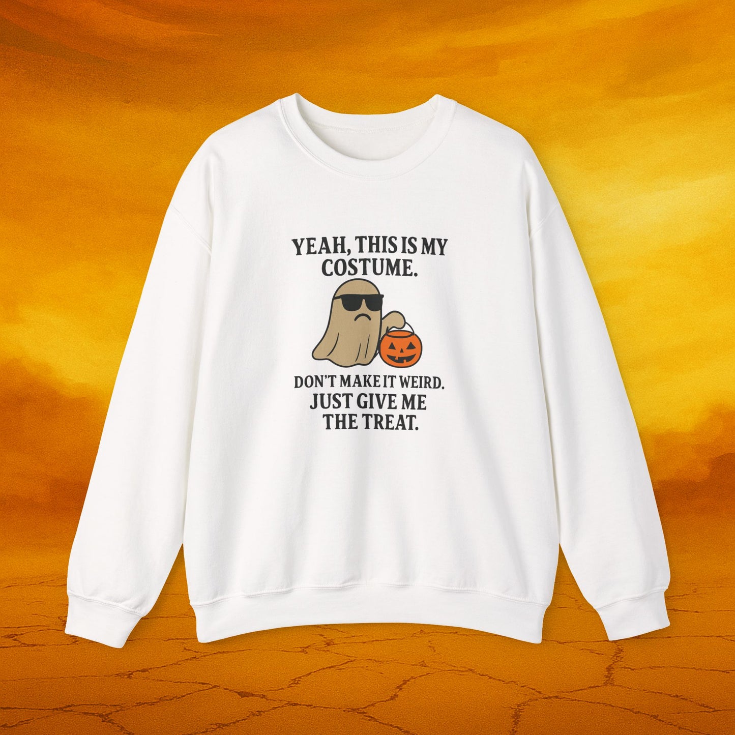 Funny Halloween Sweatshirt, Unisex Costume Crewneck, Spooky Season Apparel, Perfect for Trick or Treat, Fall Fashion