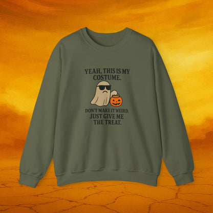 Funny Halloween Sweatshirt, Unisex Costume Crewneck, Spooky Season Apparel, Perfect for Trick or Treat, Fall Fashion