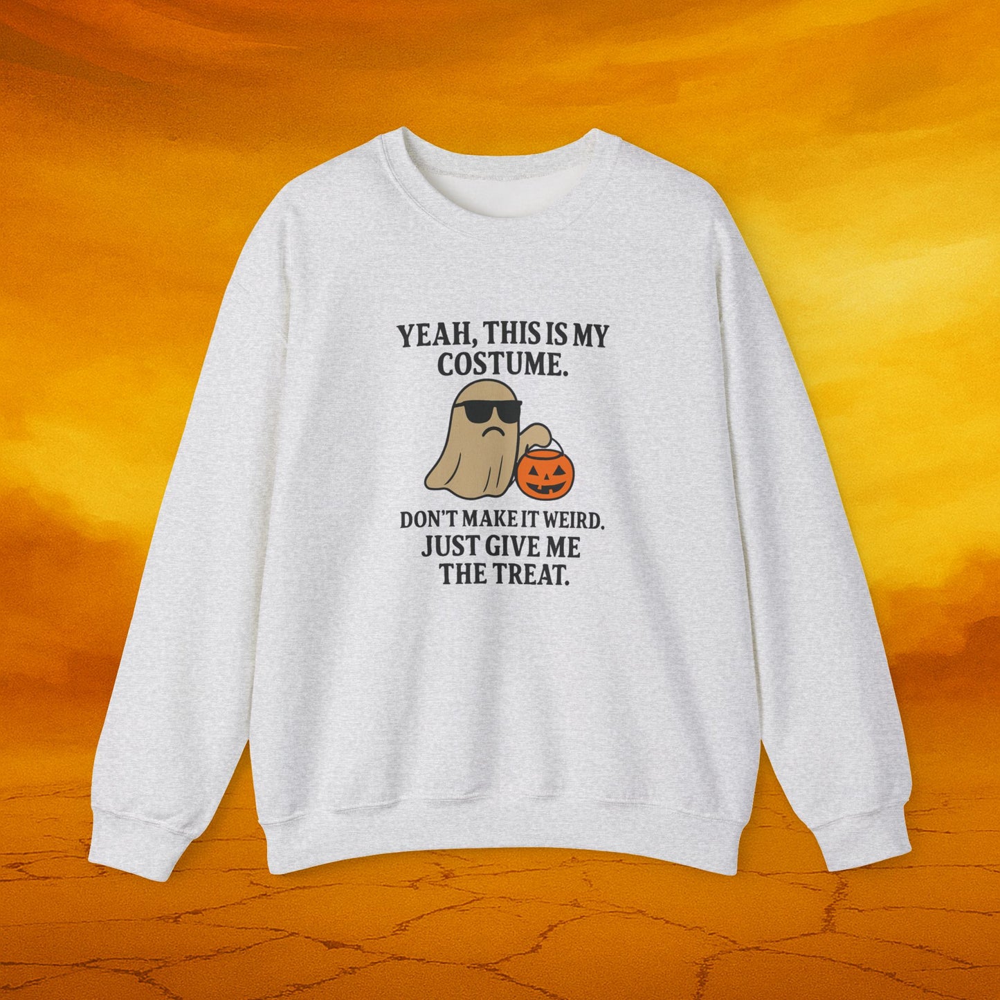Funny Halloween Sweatshirt, Unisex Costume Crewneck, Spooky Season Apparel, Perfect for Trick or Treat, Fall Fashion