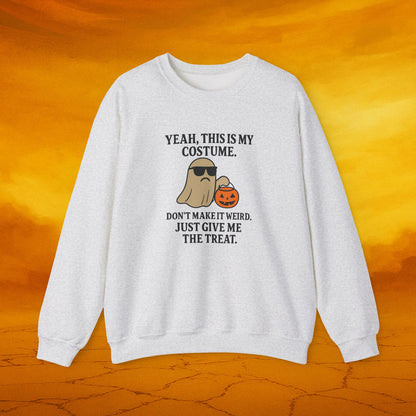 Funny Halloween Sweatshirt, Unisex Costume Crewneck, Spooky Season Apparel, Perfect for Trick or Treat, Fall Fashion