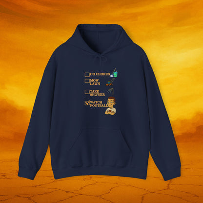 Funny Checklists Hoodie for Men and Women, Cozy Hooded Sweatshirt, Perfect Gift for Football Lovers, Casual Wear, Unique Hoodie