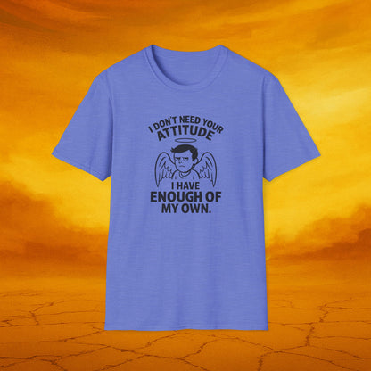 Funny Angel Attitude T-Shirt, Unisex Graphic Tee, Casual Gift, Humor Shirt, Birthday Gift, Everyday Wear