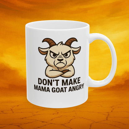 Funny Ceramic Mug - Don’t Make Mama Angry, Gift for Moms, Coffee Lover Gift, Cute Animal Mug, Humorous Kitchen Decor
