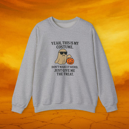 Funny Halloween Sweatshirt, Unisex Costume Crewneck, Spooky Season Apparel, Perfect for Trick or Treat, Fall Fashion