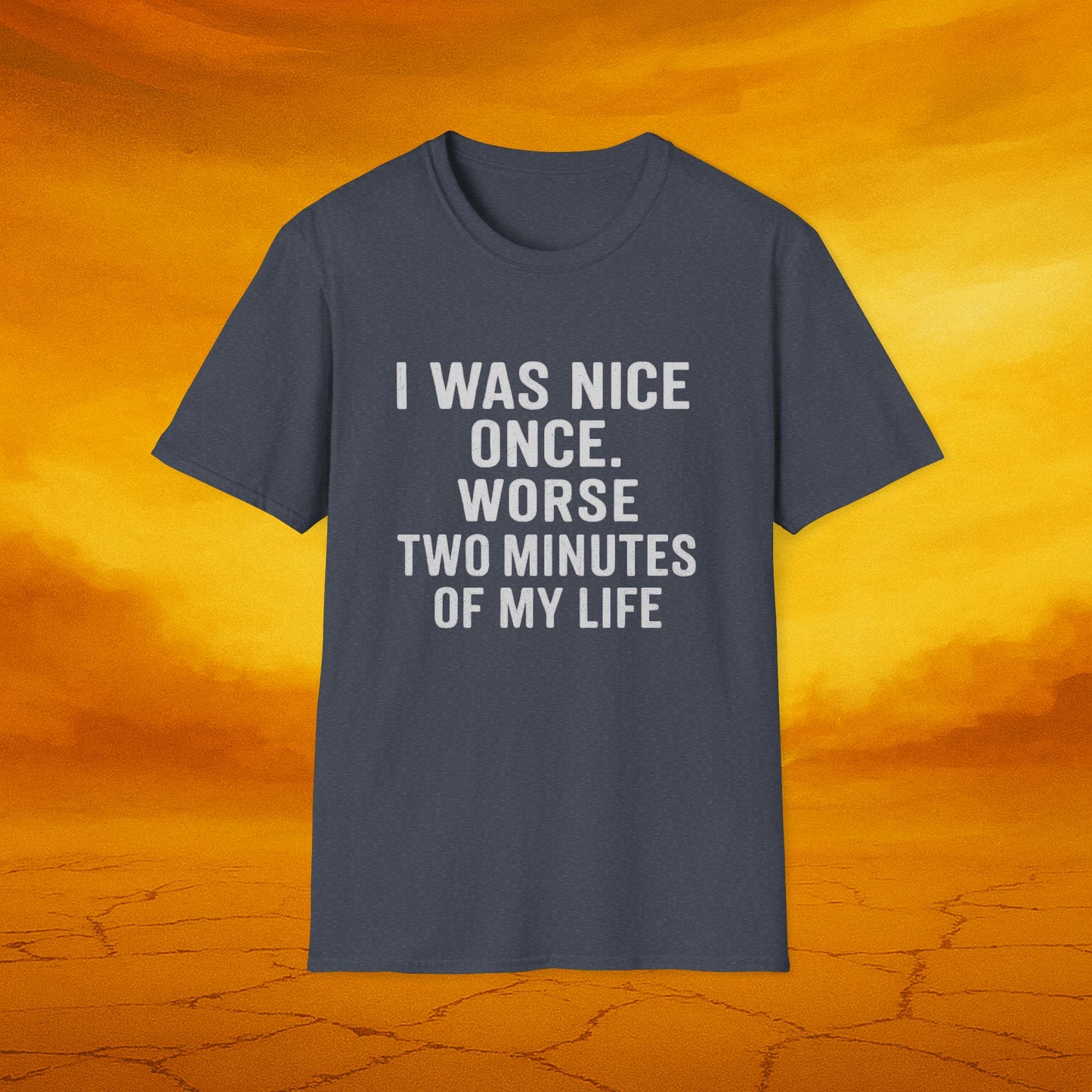 I was nice once - Funny Quirky T-Shirt, Humor Tee, Gift for Friends, Sarcastic Apparel, Casual Wear