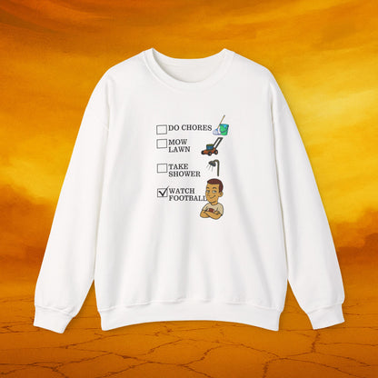 Football Fan Crewneck Sweatshirt, Funny Gift for Him, Unisex Casual Wear, Cozy Relaxation Top, Great for Game Days