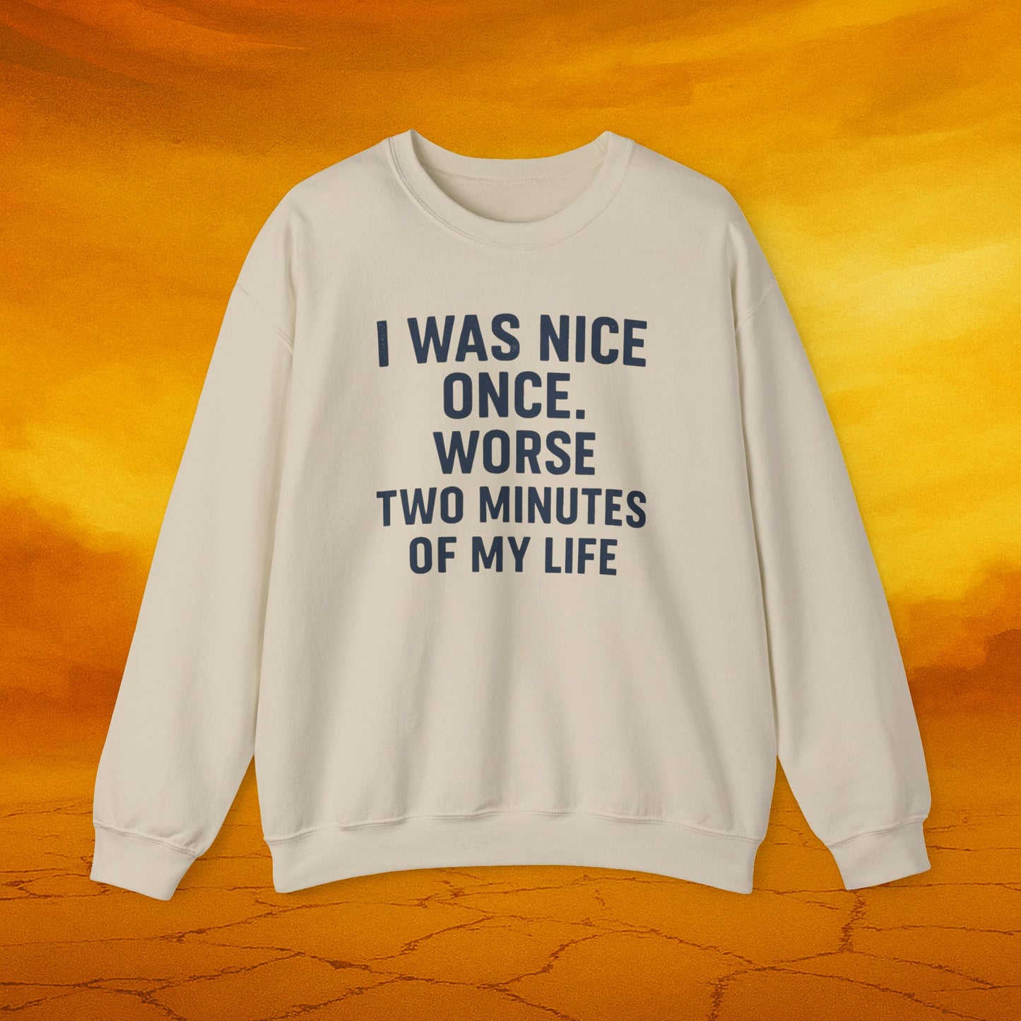I was nice once - Sassy Sweatshirt - Funny Gift for Friends, Cozy Casual Wear, Unique Birthday Present, Humor Apparel