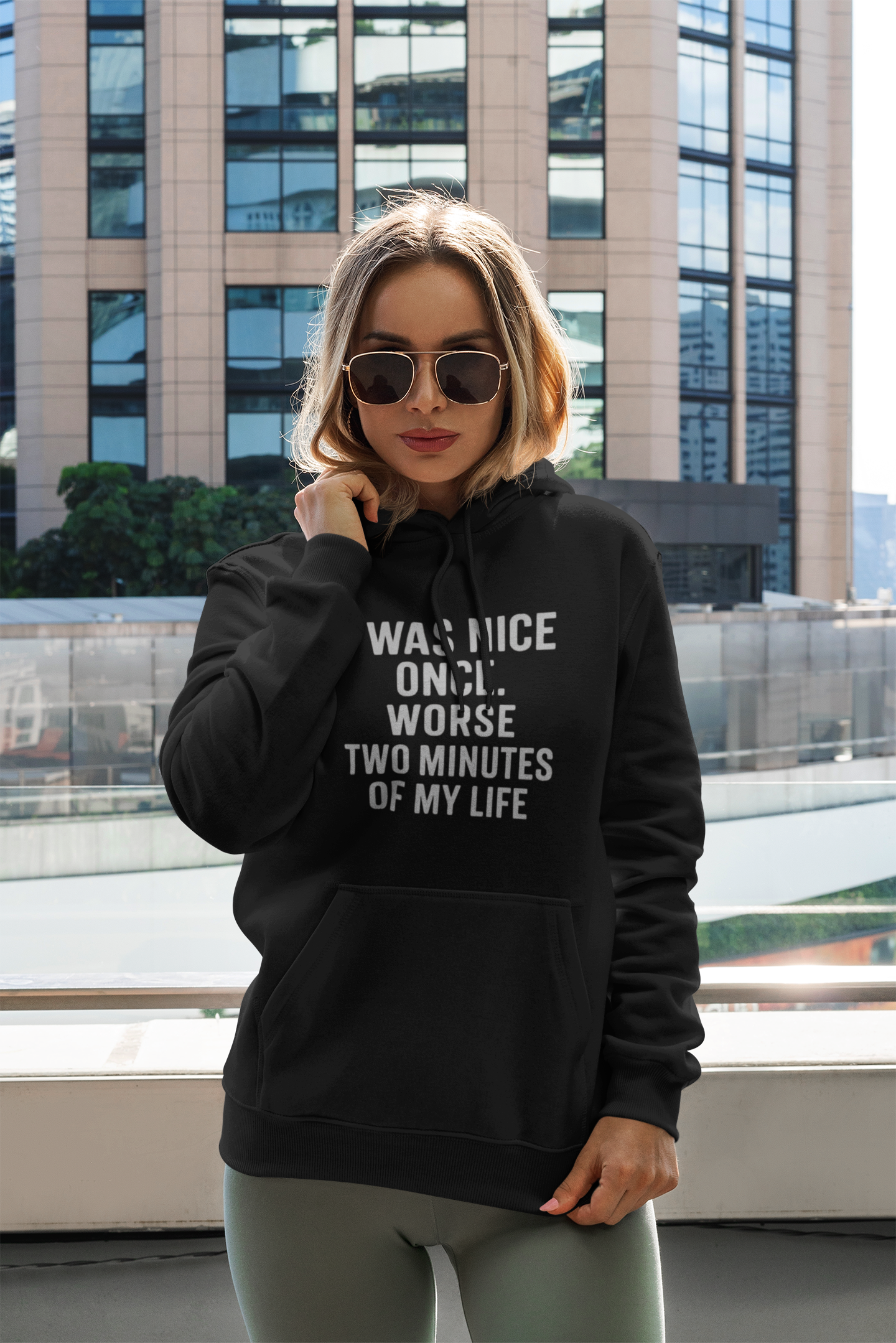 I Was Nice Once Hoodie - Funny Sweatshirt, Gift for Friends, Casual Wear, Cozy Layering, Sarcastic Humor