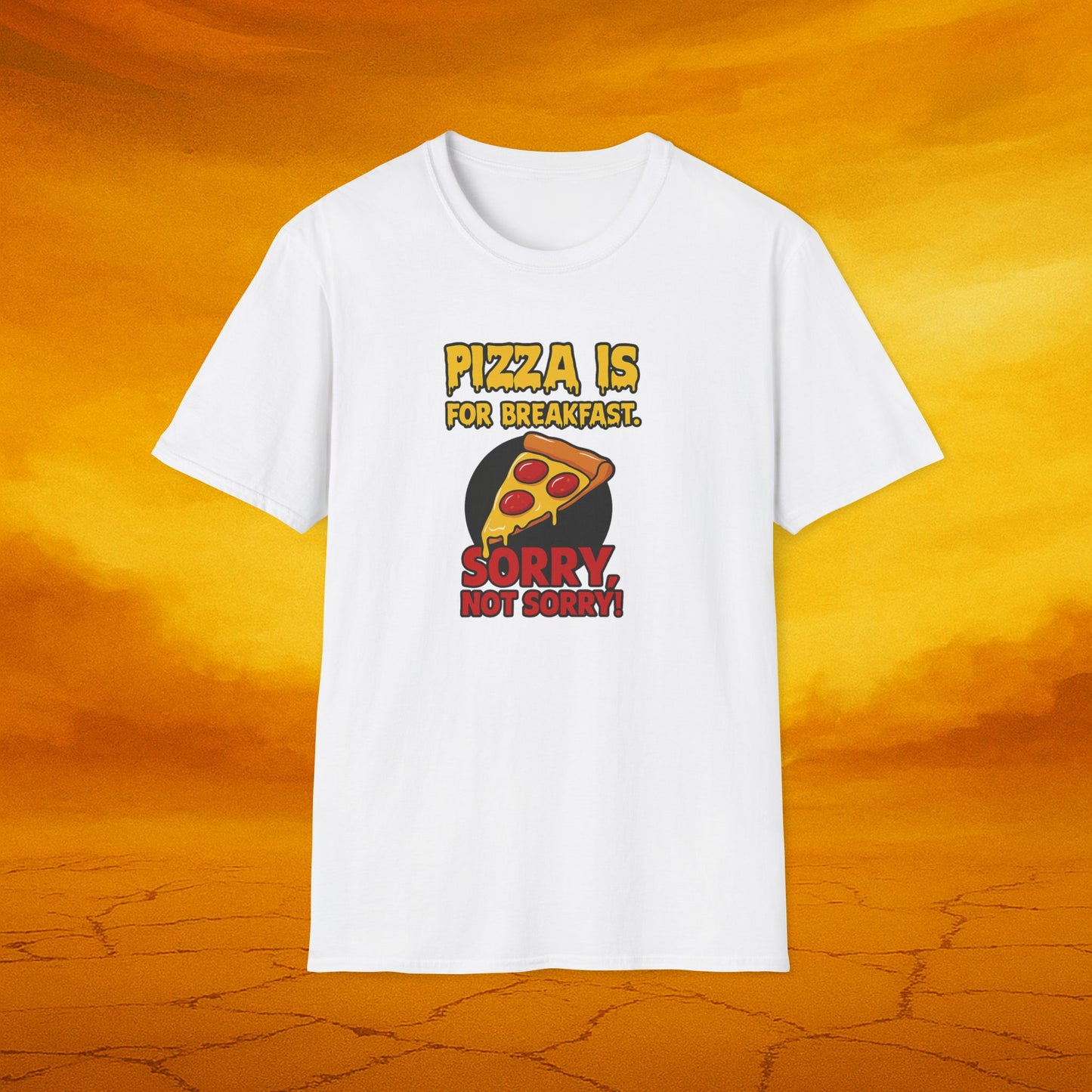 Pizza Breakfast Humor Unisex T-Shirt, Funny Foodie Gift, Pizza Lovers Tee, Casual Wear
