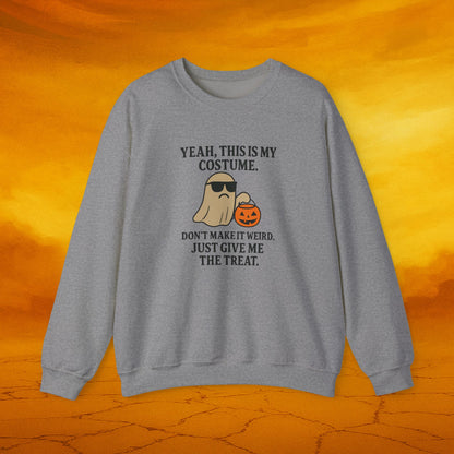 Funny Halloween Sweatshirt, Unisex Costume Crewneck, Spooky Season Apparel, Perfect for Trick or Treat, Fall Fashion