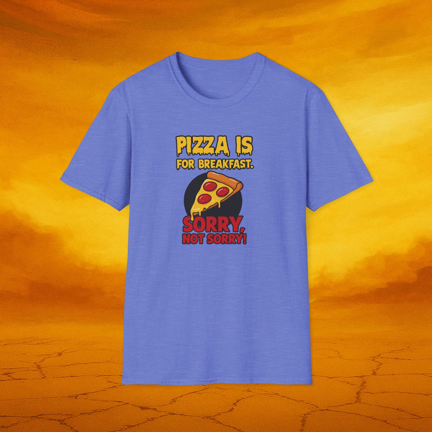 Pizza Breakfast Humor Unisex T-Shirt, Funny Foodie Gift, Pizza Lovers Tee, Casual Wear
