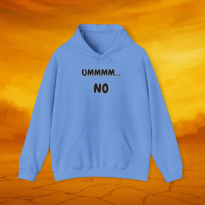 Ummmm...No Hoodie - Funny Unisex Sweatshirt for Casual Wear, Comfy Gift, Relaxed Style, Perfect for Everyday Use, Winter Wardrobe