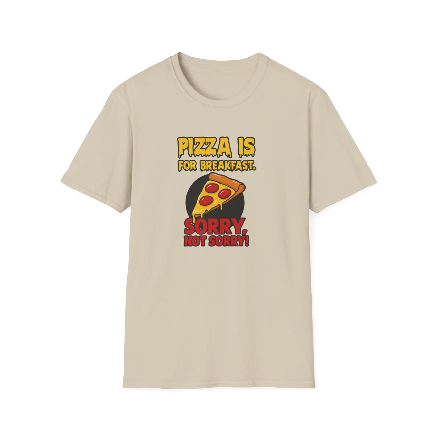 Pizza Breakfast Humor Unisex T-Shirt, Funny Foodie Gift, Pizza Lovers Tee, Casual Wear
