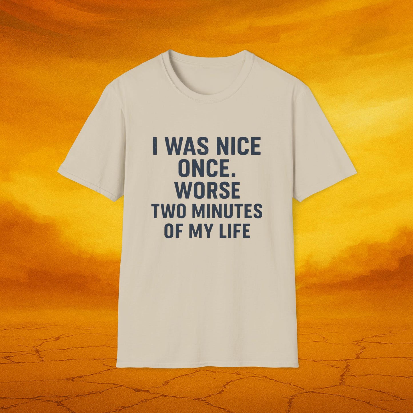 I was nice once - Funny Quirky T-Shirt, Humor Tee, Gift for Friends, Sarcastic Apparel, Casual Wear