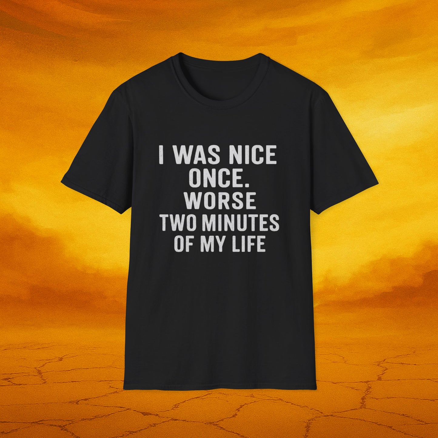 I was nice once - Funny Quirky T-Shirt, Humor Tee, Gift for Friends, Sarcastic Apparel, Casual Wear